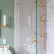 2018 Full Rights Max Maloney Photo Gina Rachelle Design Bathroom Shower Walls Shetland Wool 2X8 Straight Stack Handpainted Accent Snow Flower White Motif Gypsum 1X6 Herringbone Pan 622 Quarter Round Trim Fc232985 3