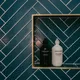 2020 Img Residential Full Rights Influencer Jaclyn Johnson Design Ginny Macdonald Photo Jessica Bordner Bathroom Walls Glass 2X12 Blue Jay Matte Herringbone 1X1 Pan Flower Niche Schluter Detail Fc360801
