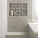Blog Murietta Custom Bathroom Shower Niche Tile Rug 4X8 3 Inch Hexagon Foggy Morning 3