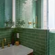 Modern green subway bathroom tile 3