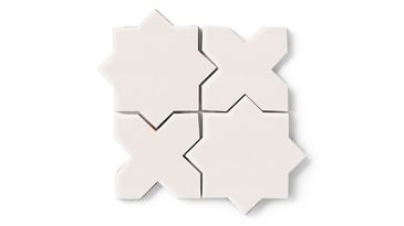 Tile: Feldspar Gloss Tile - Specialty Field - Star & Cross (Large)