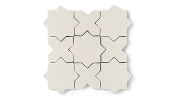 Tile: Gardenia Tile - Specialty Field - Star & Cross (mini)