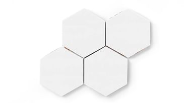 Tile: White Wash Tile - Hexagon (6")