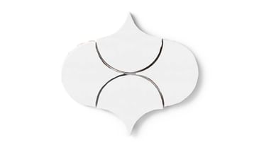 Tile: White Wash Tile - Specialty Field - Ogee Drop