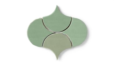 Tile: Sea Green Matte Tile - Specialty Field - Ogee Drop
