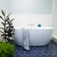 Bathroom Bathroom Renovation  Floor  Hexagon 8  Jen Pinkston Martha Stewart Living  Slate Blue  Stephanie Godfrey The Effortless Chic 4