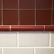 Art deco red sqaure glass wall tile neutral subway wainscot tile 3