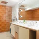 Modern orange bathroom shower tile1
