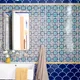 Morrocan blue bathroom wall tile 2