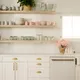 Traditional white brick tile kitchen Backsplalsh 3