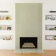 Modern green subway tile fireplace 1