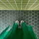 Modern green bathroom hexagon Floor