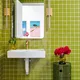 Modern green square tile bathroom hexagon Floor3
