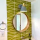 Retro green Triangle bathroom backsplash tile