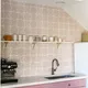 2021 img hi res rights residential influencer Elsie Larson A Beautiful Mess kitchen bar office backsplash tile star cross large tumbleweed 11 FC397227