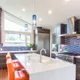 2018 img residential hi res rights diane gordon design elisabeth gordon photo kitchen backsplash ceramic wave slate blue glazed edge flatliner trim 1x6 FC179927 9